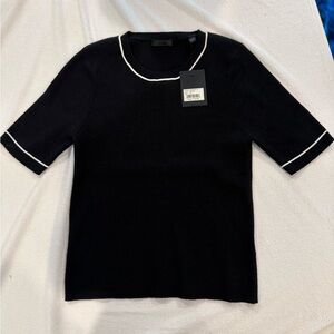 ATM Anthony Thomas Melillo Black Top with White Accents